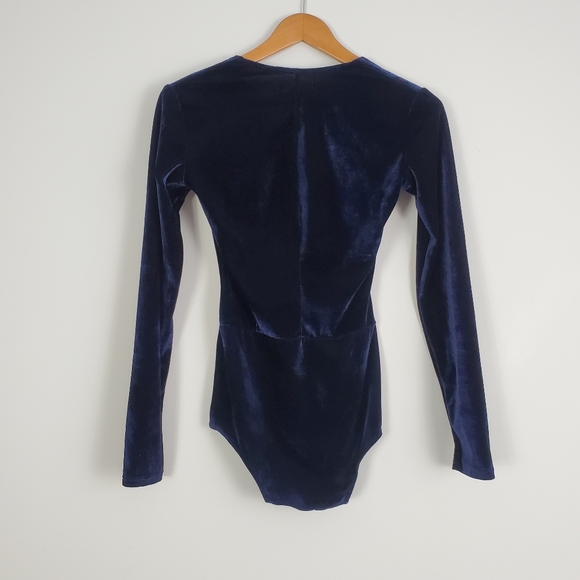 REFORMATION Avalon Velvet Lace Up Bodysuit - Picture 6 of 8